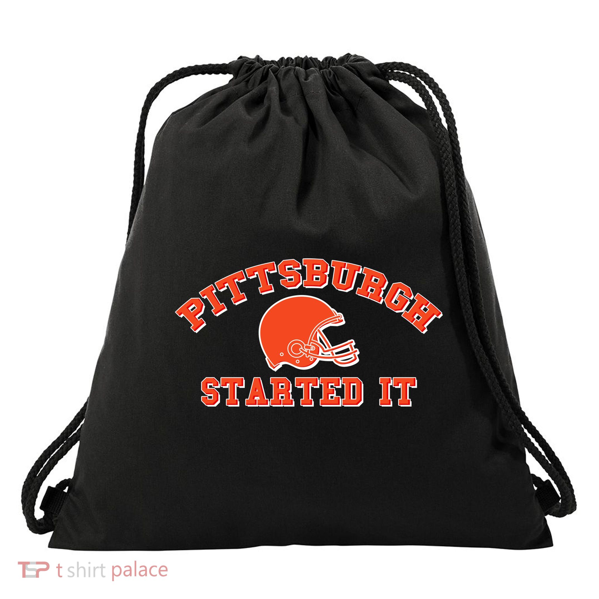 Pittsburgh Started It Football Drawstring Bag