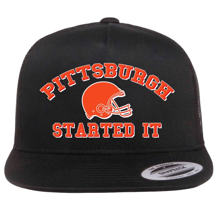 Pittsburgh Started It Football Flatbill Hat