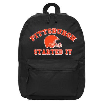 Pittsburgh Started It Football 16 in Basic Backpack