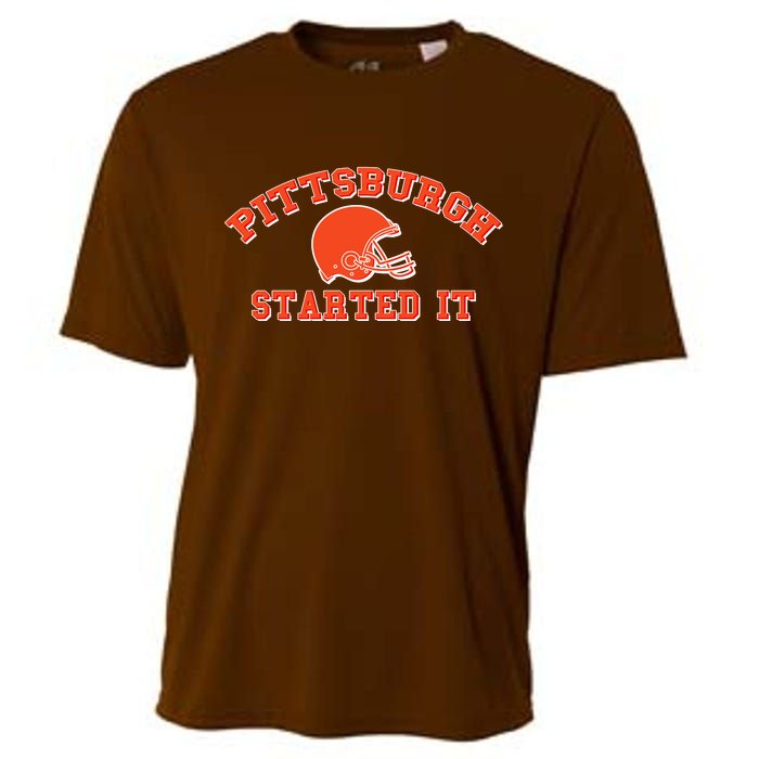 Pittsburgh Started It Football Cooling Performance Crew T-Shirt