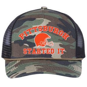 Pittsburgh Started It Football Retro Rope Trucker Hat Cap