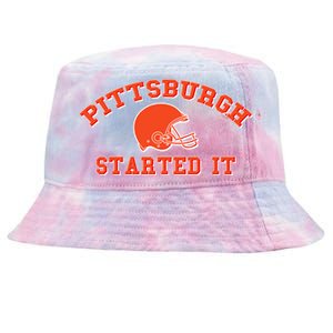 Pittsburgh Started It Football Tie-Dyed Bucket Hat