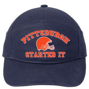 Pittsburgh Started It Football 7-Panel Snapback Hat