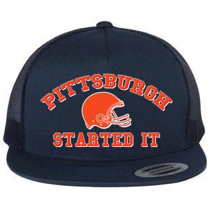 Pittsburgh Started It Football Flat Bill Trucker Hat