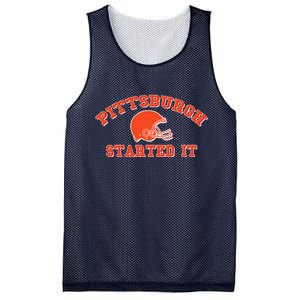 Pittsburgh Started It Football Mesh Reversible Basketball Jersey Tank