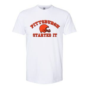 Pittsburgh Started It Football Softstyle CVC T-Shirt