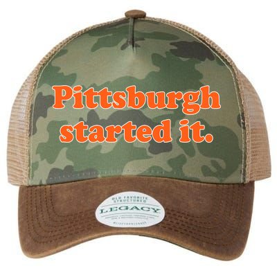 Pittsburgh Started It Funny Football Legacy Tie Dye Trucker Hat