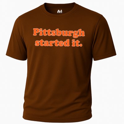 Pittsburgh Started It Funny Football Performance Shirt