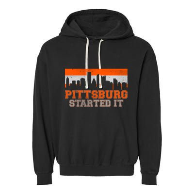 Pittsburgh Started It Skyline Garment-Dyed Fleece Hoodie
