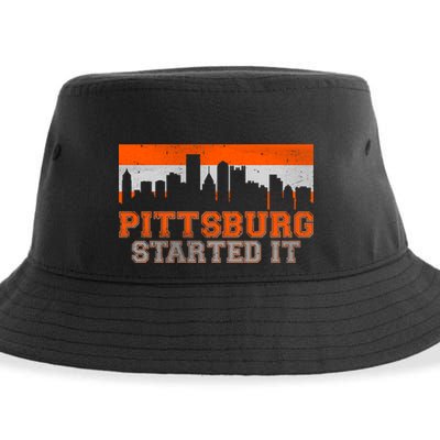 Pittsburgh Started It Skyline Sustainable Bucket Hat