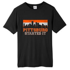 Pittsburgh Started It Skyline Tall Fusion ChromaSoft Performance T-Shirt