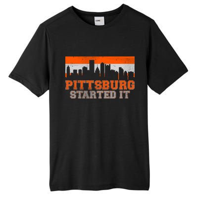 Pittsburgh Started It Skyline Tall Fusion ChromaSoft Performance T-Shirt