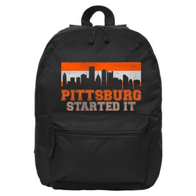 Pittsburgh Started It Skyline 16 in Basic Backpack