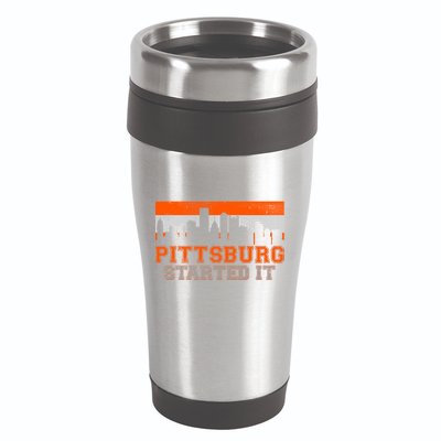 Pittsburgh Started It Skyline 16oz Travel Tumbler