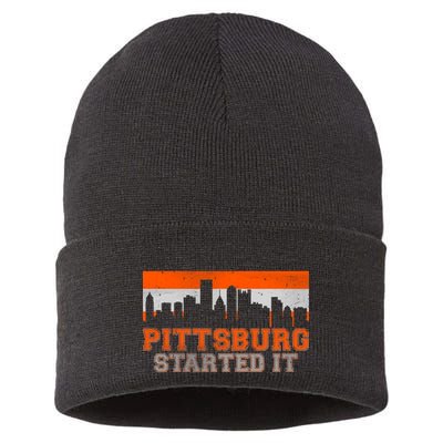 Pittsburgh Started It Skyline Sustainable Knit Beanie