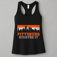 Pittsburgh Started It Skyline Womens Tank Top