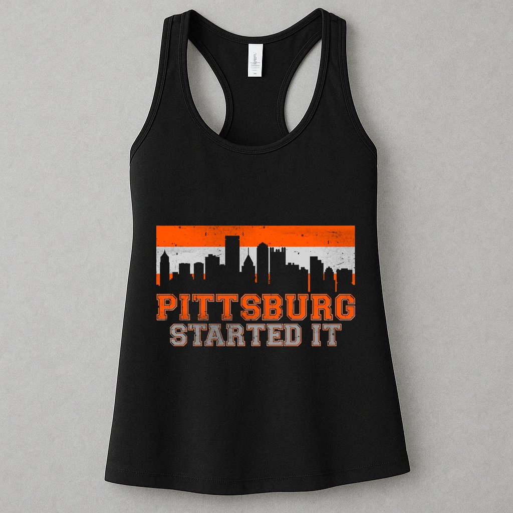 Pittsburgh Started It Skyline Womens Tank Top