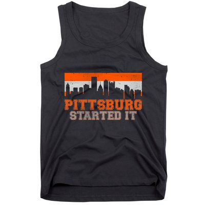 Pittsburgh Started It Skyline Tank Top