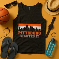 Pittsburgh Started It Skyline Tank Top
