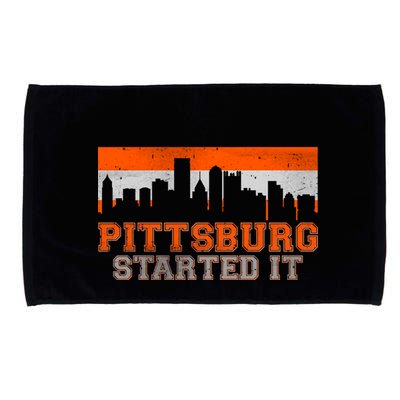 Pittsburgh Started It Skyline Microfiber Hand Towel