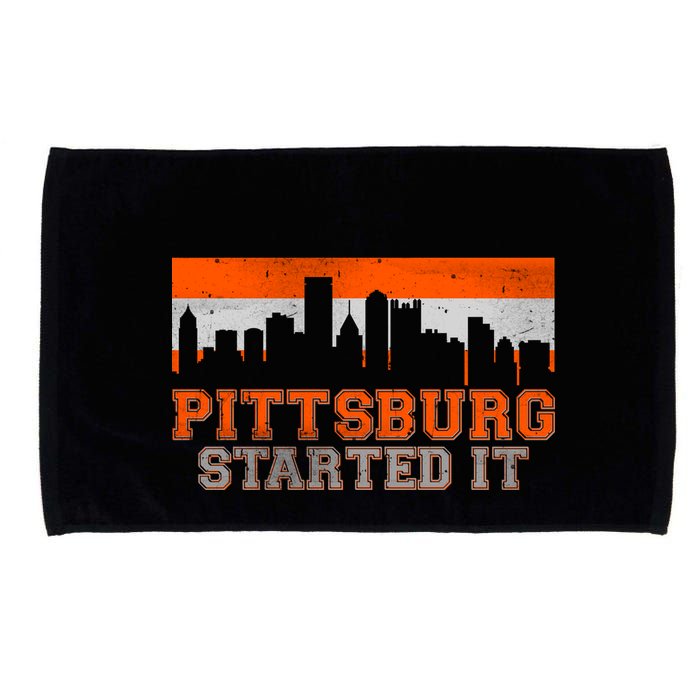 Pittsburgh Started It Skyline Microfiber Hand Towel