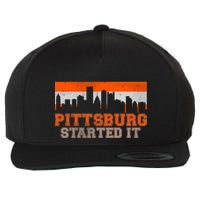 Pittsburgh Started It Skyline Wool Snapback Cap