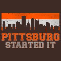 Pittsburgh Started It Skyline Yupoong Adult 5-Panel Trucker Hat