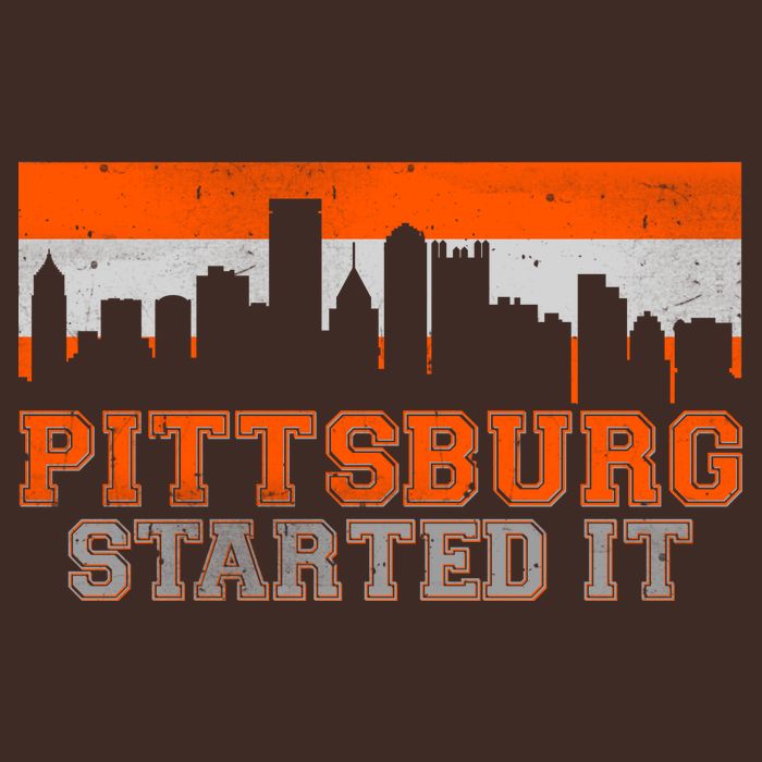 Pittsburgh Started It Skyline Yupoong Adult 5-Panel Trucker Hat