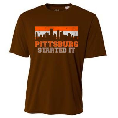 Pittsburgh Started It Skyline Cooling Performance Crew T-Shirt