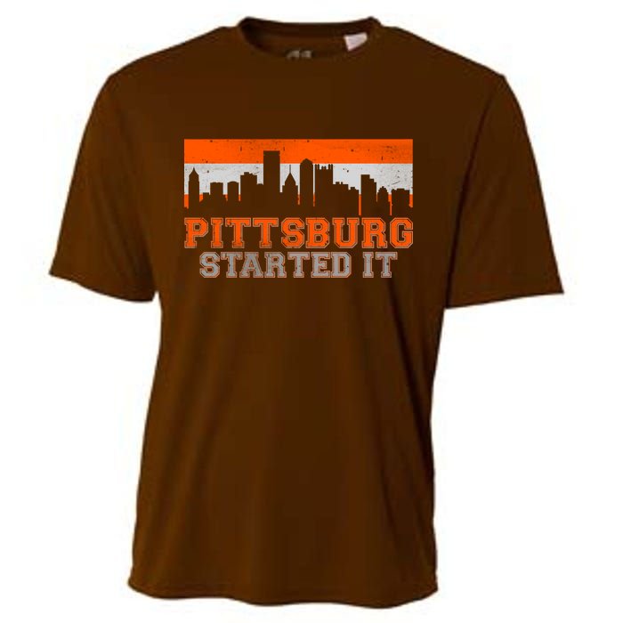 Pittsburgh Started It Skyline Cooling Performance Crew T-Shirt