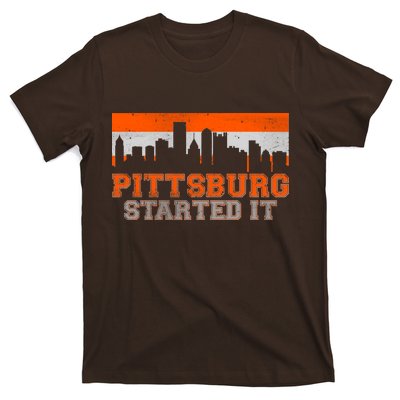 Pittsburgh Started It Skyline T-Shirt