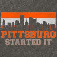 Pittsburgh Started It Skyline Cotton Canvas Backpack