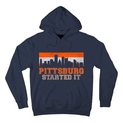 Pittsburgh Started It Skyline Hoodie