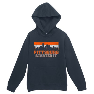 Pittsburgh Started It Skyline Urban Pullover Hoodie