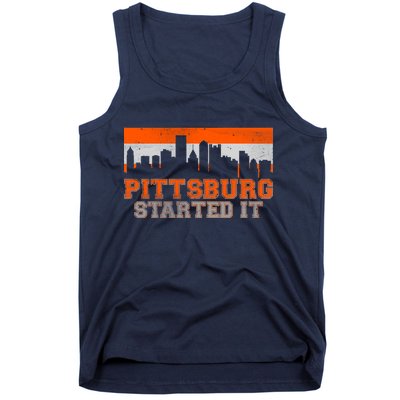 Pittsburgh Started It Skyline Tank Top