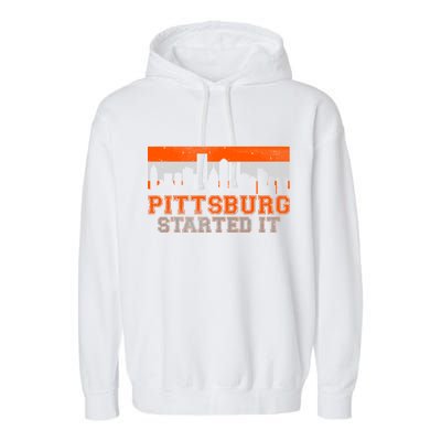 Pittsburgh Started It Skyline Garment-Dyed Fleece Hoodie