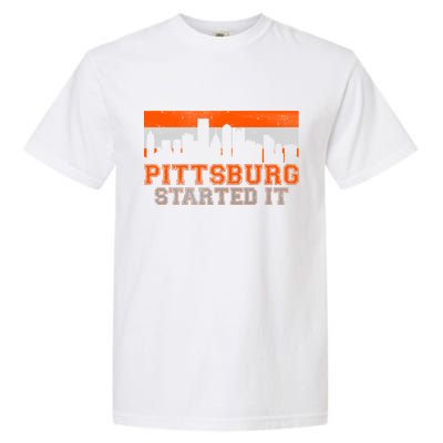 Pittsburgh Started It Skyline Garment-Dyed Heavyweight T-Shirt