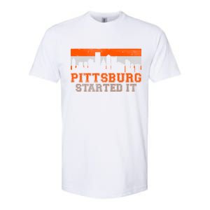 Pittsburgh Started It Skyline Softstyle CVC T-Shirt