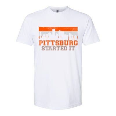 Pittsburgh Started It Skyline Softstyle CVC T-Shirt