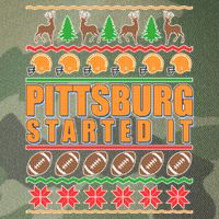 Pittsburgh Started It Ugly Christmas Sweater Legacy Tie Dye Trucker Hat