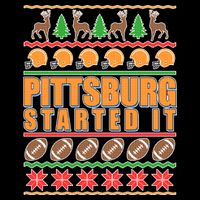 Pittsburgh Started It Ugly Christmas Sweater Pom Pom 12in Knit Beanie