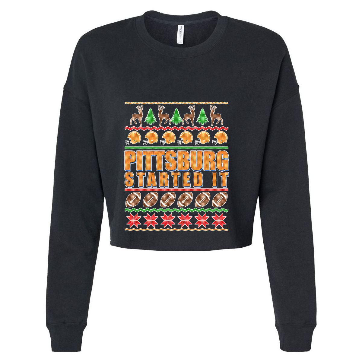 Pittsburgh Started It Ugly Christmas Sweater Kids Hoodie