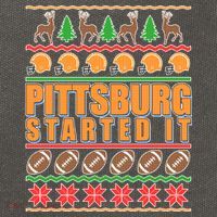 Pittsburgh Started It Ugly Christmas Sweater Cotton Canvas Backpack