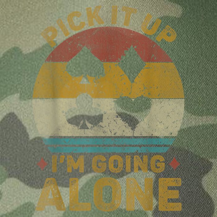 Pick It Up I'm Going Alone Funny Euchre Card Game Legacy Tie Dye Trucker Hat