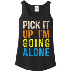 Pick It Up I’m Going Alone Funny Euchre Player Ladies Essential Tank