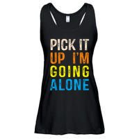 Pick It Up I’m Going Alone Funny Euchre Player Ladies Essential Flowy Tank