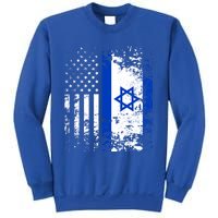 Proud Israeli Usa Flag Patriotic Pride American Israel Flag Gift Sweatshirt