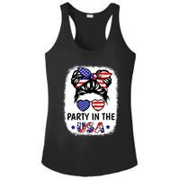 Party In Usa 4th Of July Flag American Ladies PosiCharge Competitor Racerback Tank