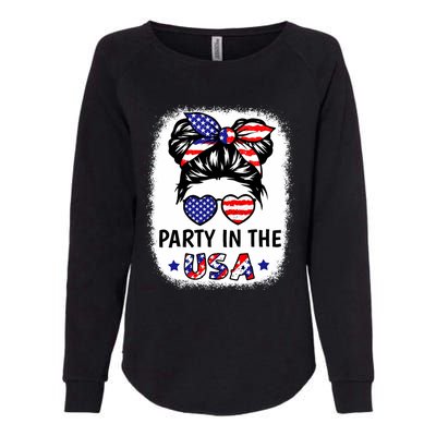 Party In Usa 4th Of July Flag American Womens California Wash Sweatshirt