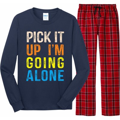 Pick It Up I’m Going Alone Funny Euchre Player Long Sleeve Pajama Set